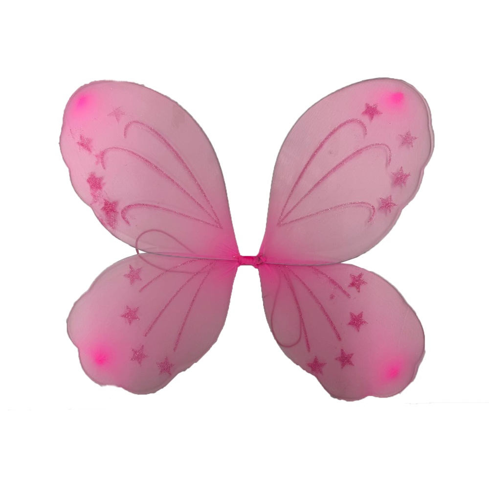 Zac's Alter Ego - Very Large Fairy Butterfly with Glitter Star Design Wings - Pink